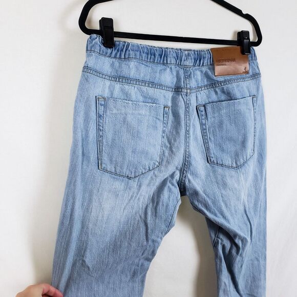 One Teaspoon Shabbies Boyfriend Jeans Womens M Slouchy Denim Distressed Blue - Picture 5 of 11